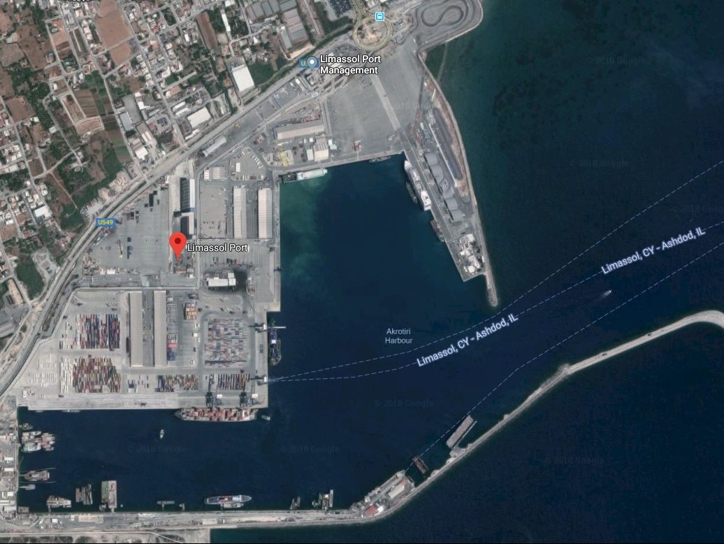 Limassol port aerial photo