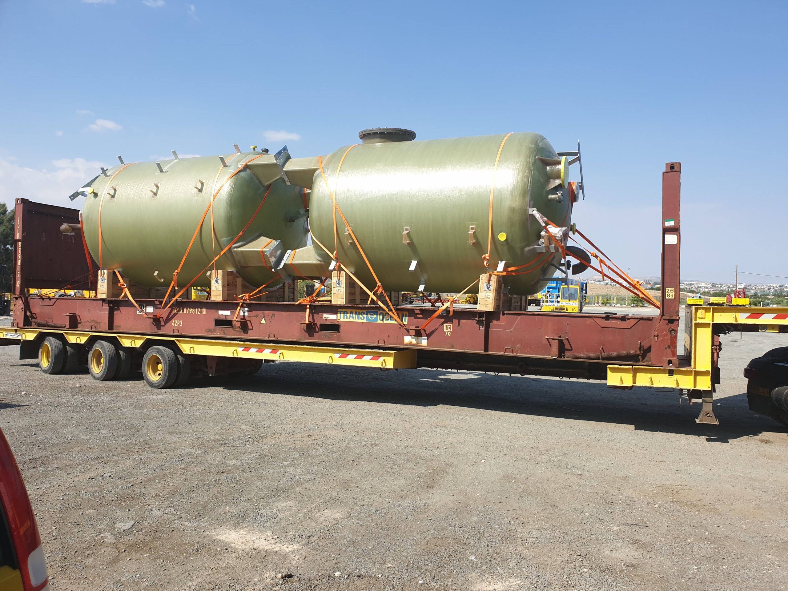 electricity authority station - transportation of tanks to cyprus from italy
