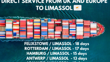 Direct container service from UK and Europe to Limassol port - ZIM.